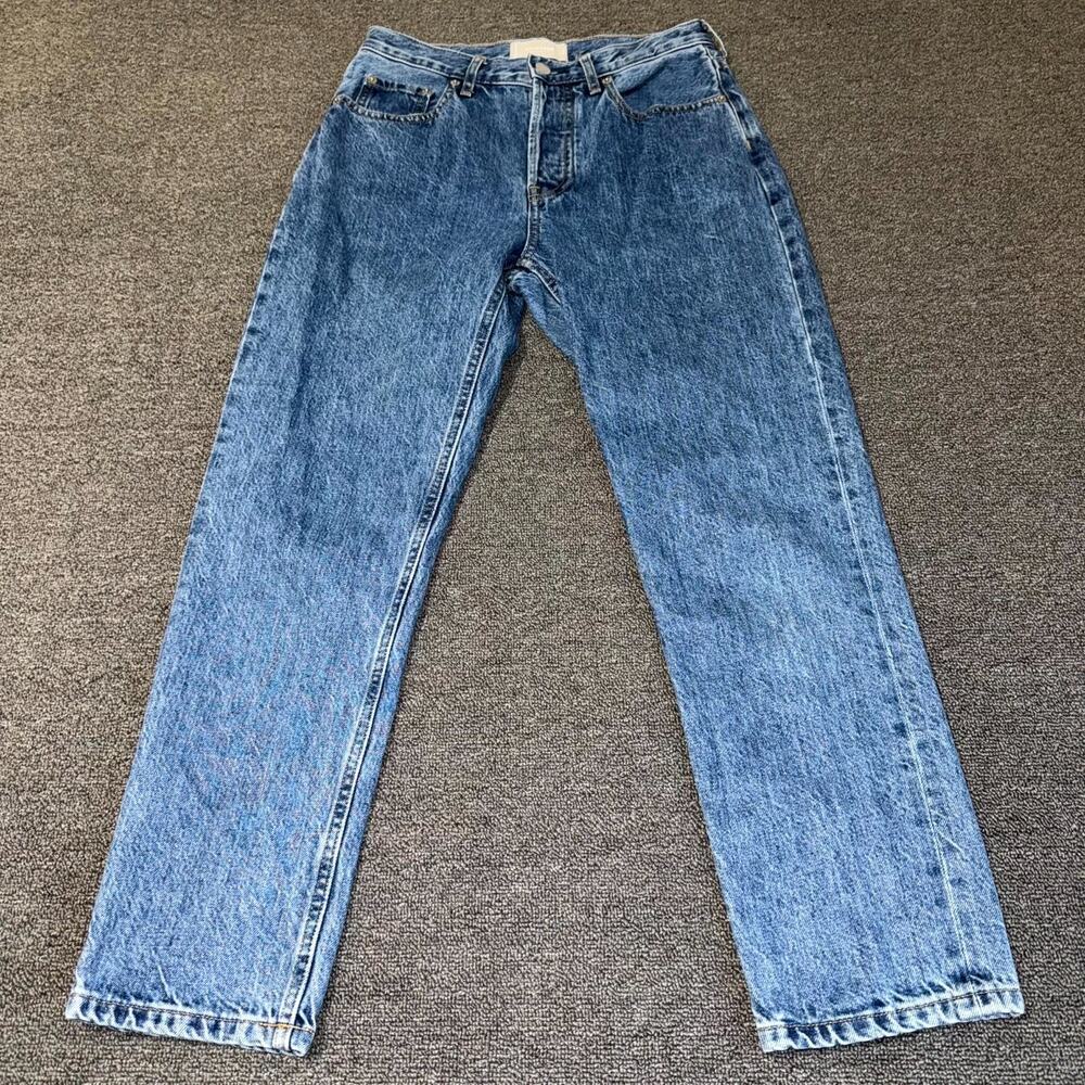 Everlane The Cheeky Jeans Womens 26 Blue Denim Medium Wash Cropped High Rise